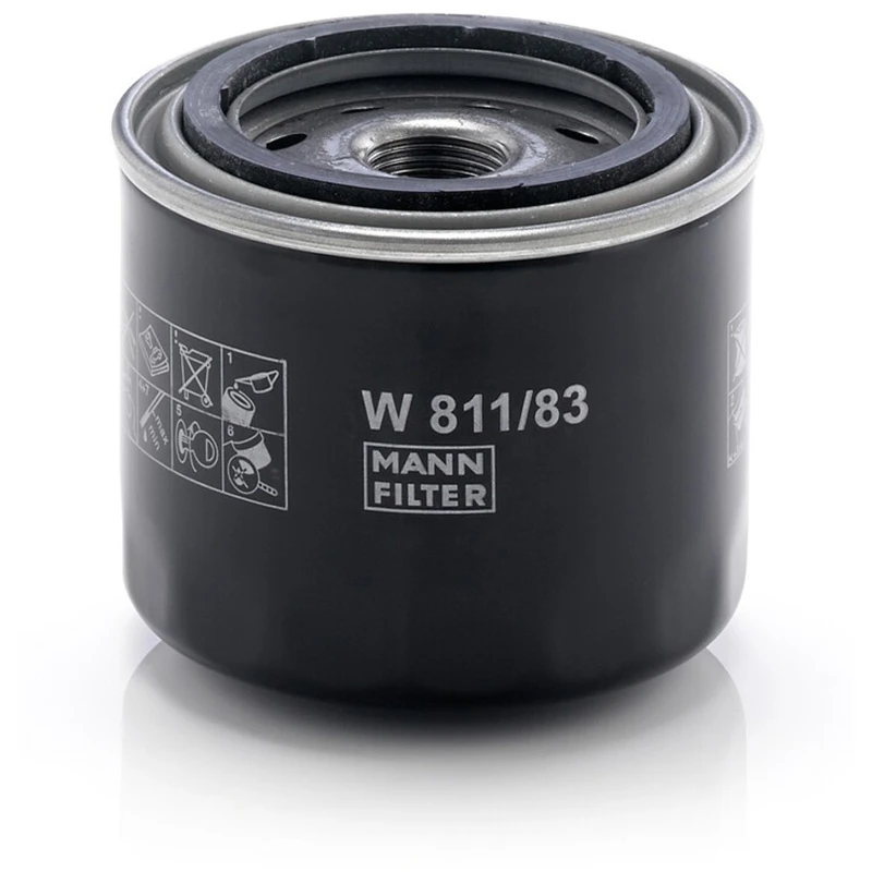 Image of MANN-FILTER W 811/83 Oil filter Spin-on Filter, with one anti-return valve Oil Filter (7)