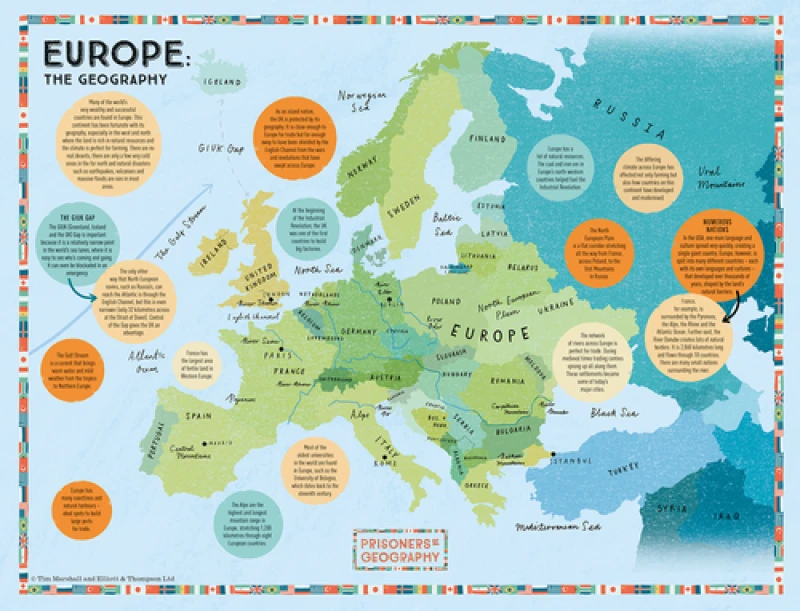 Image of Prisoners of Geography Prisoners of Geography Europe Map 500 Piece Jigsaw Puzzle
