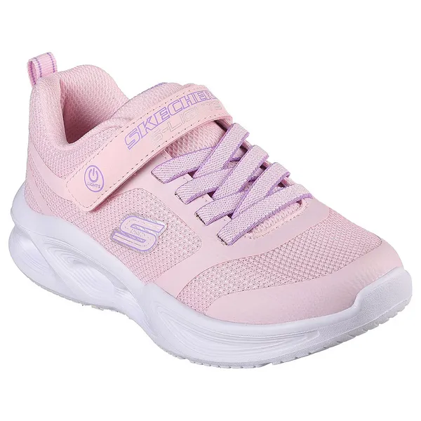 image of Skechers Girls Sola Glow Lightweight Trainers UK Size 13 (EU 32) Light Pink SKE2213-LTPK-13