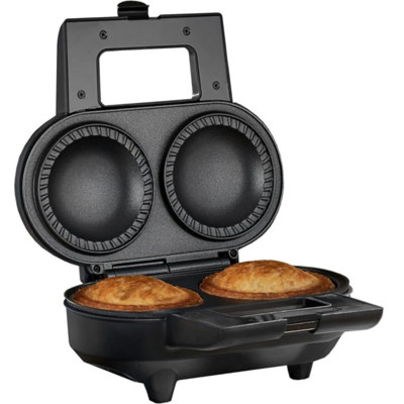 Image of Cooks Professional Deep Fill Pie Maker With Crimping Edge, Pastry Cutter, Spatula & Non-Stick Edges - 2-Pie Capacity