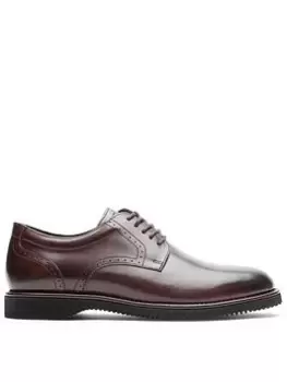 Image of Rockport Dsh Plain Toe Formal Shoe, Dark Brown, Size 11, Men