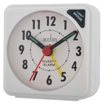 image of Acctim Ingot Mini Alarm Clock White