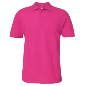 Image of Gildan Softstyle Mens Short Sleeve Double Pique Polo Shirt (M) (Heliconia)