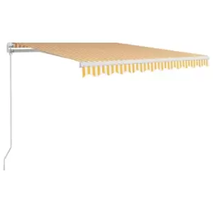 Image of Vidaxl Manual Retractable Awning 300X250cm - Yellow And White
