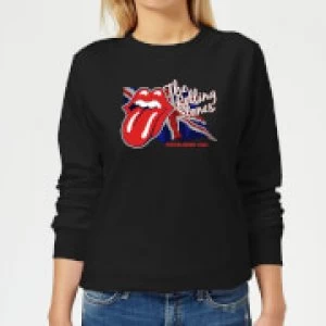 Image of Rolling Stones Lick The Flag Womens Sweatshirt - Black