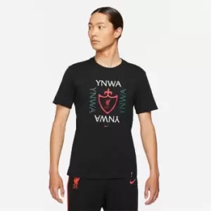 Image of Nike Liverpool FC Voice T Shirt Mens - Black