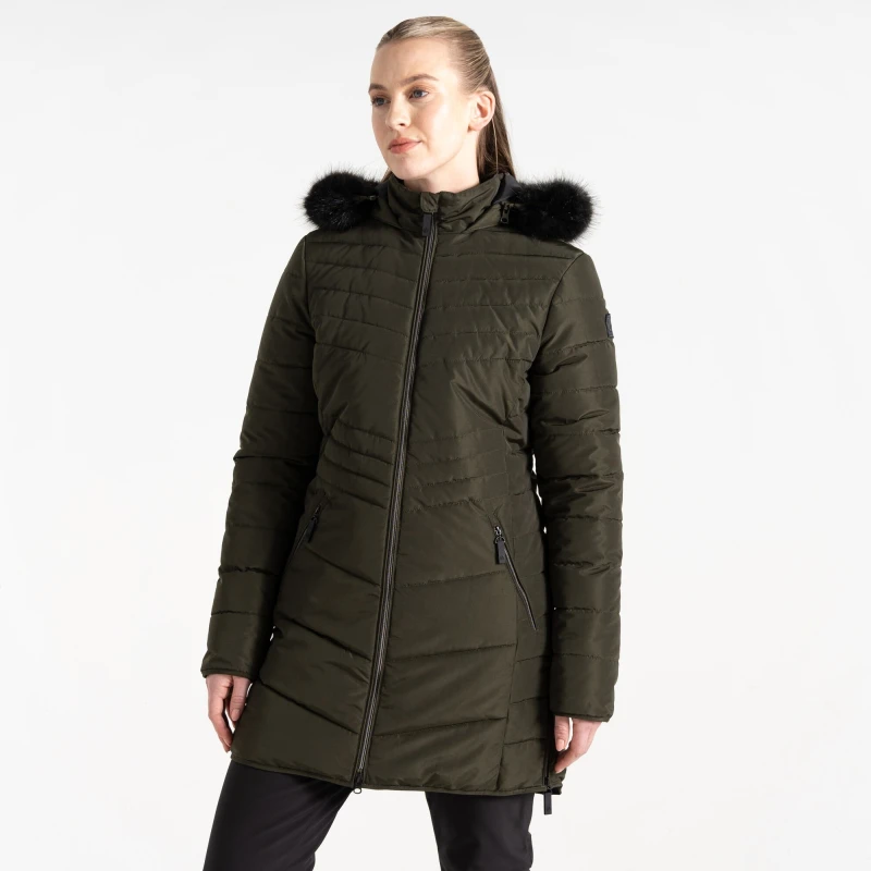 Image of Dare 2b Womens Striking IV Padded Jacket in Dark Green Size: 12 Dark Green Female 12