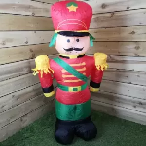 image of Snowtime Indoor Outdoor Christmas LED 120cm Inflatable Nutcracker LED