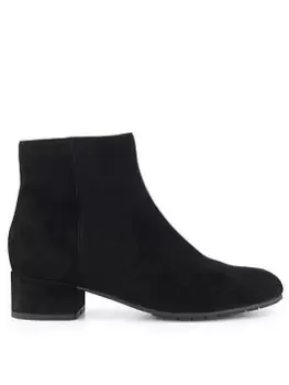 image of Dune London Wide Fit Pippie Ankle Boot, Black, Size 4, Women