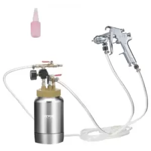 Image of VEVOR Spray Paint Pressure Pot Tank, 2L/0.5gal Lightweight Air Paint Pressure Pot, 1.8mm Nozzle Spray Paint Gun 3m Hoses for Home Decoration Architect