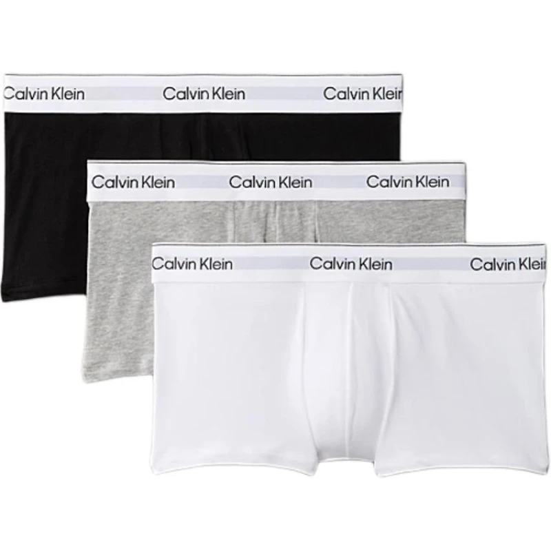 Image of Calvin Klein 3 Pack Icon Low Rise Trunks Grey/White/Black XL