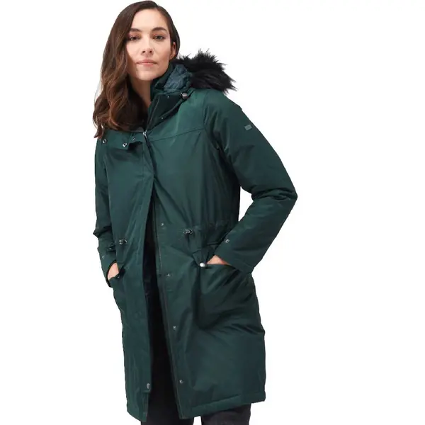 Image of Regatta Womens Lellani Waterproof Insulated Parka Coat 14 - Bust 38' (97cm) Darkest Spruce RWP374-3P5-14