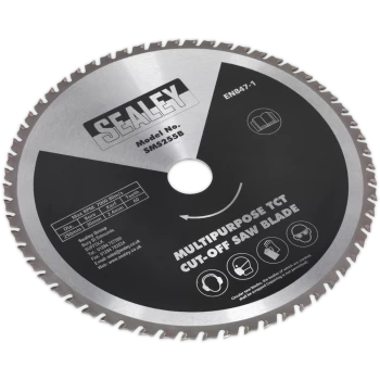 Image of Sealey Multipurpose Mitre Saw Blade 250mm 60T 30mm