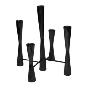 image of Ivyline Parker 5 Piece Black Candle Centerpiece