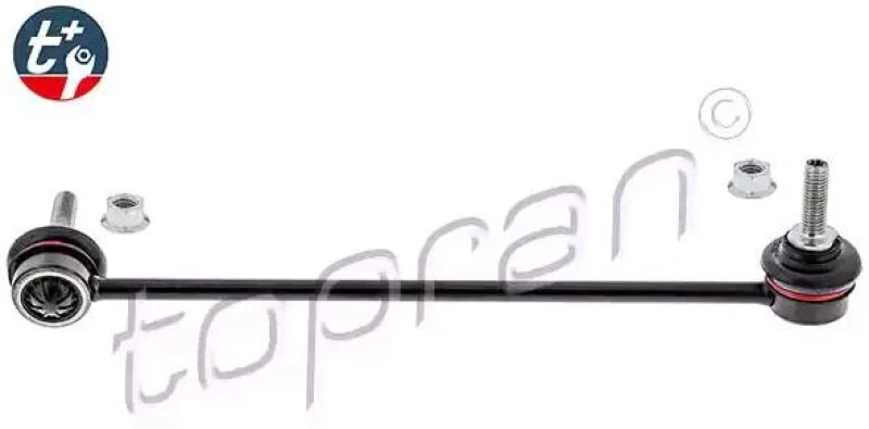 Image of TOPRAN 502 708 Anti-roll bar link Front Axle Right, with nut Link Stabiliser (3229)