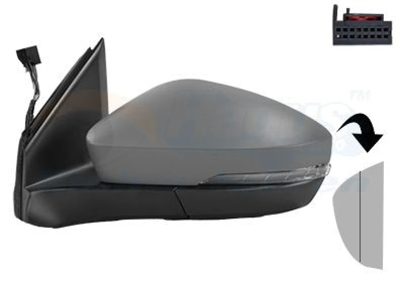 Image of VAN WEZEL Wing mirror VAN WEZEL 5706807