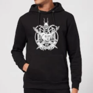 image of Mr Pickles Pentogram Drawn Dog Head Hoodie - Black