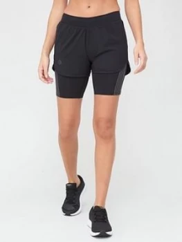 Urban Armor Gear Rush Run 2-in-1 Shorts - Black, Size S, Women