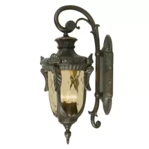Image of Outdoor IP44 3 Bulb Wall Light Old Bronze LED E14 60W d02050
