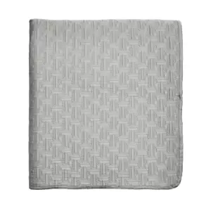 image of Ted Baker T Quilted Throw - 250x265cm - Silver