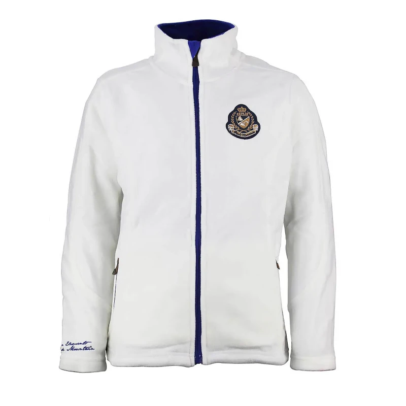 Image of Girl's fleece jacket Peak Mountain Fasak Blanc Female 6 ans