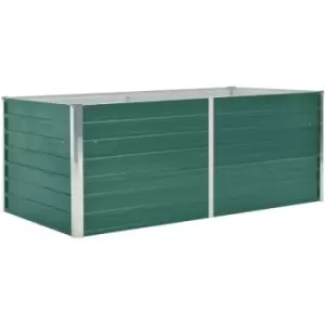 image of Raised Garden Bed 160x80x45cm Galvanised Steel Green Vidaxl Green