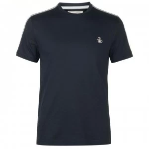 Image of Original Penguin Tape Sleeve T Shirt - Sapphire 413