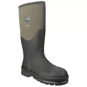 Image of Muck Boots Unisex Chore Classic Hi Steel Safety Wellington Boots (8 UK) (Moss)