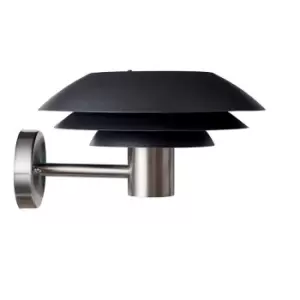 image of Outdoor Dome Wall Lamp Black, Steel 31cm IP44