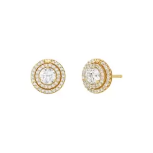 Image of Ladies Michael Kors Jewellery Sterling Silver Pave Halo Stud