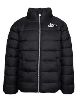 image of Nike Kids Mid Weight Down Puffer Jacket, Black, Unisex, Jackets & Outerwear, 86K201-023