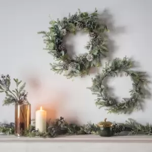 image of Gallery Interiors Sloe Berry & Pine Wreath Small