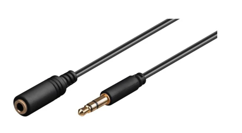 Image of Microconnect AUDLG1G audio cable 1m 3.5mm Black