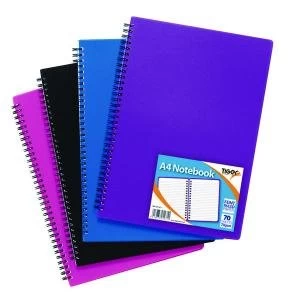 Image of Sundry A4 Wiro Polypropylene Notebook Pack of 5 301471
