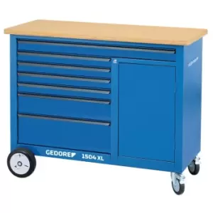 image of Gedore Mobile workbench 1.25 m wide with 7 drawers