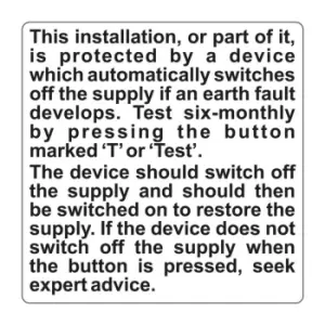 Image of Spectrum Industrial Important RSD Test Label - Pack of 25 Sav (75 X 75MM)