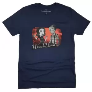 Image of Marvel Comics - WandaVision Red Logo Cartoon Unisex XX-Large T-Shirt - Blue