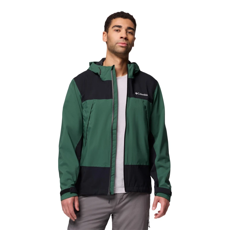 Image of Columbia Boulder Falls Waterproof Jacket Mens Rain Forest male Medium