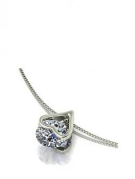 Moissanite 9Ct White Gold 1Ct Total Heart Pendant