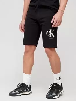 Image of Calvin Klein Jeans Ck Spray Jersey Short, Black, Size S, Men