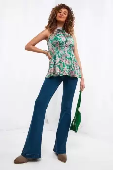 Image of Vintage Paisley Print Halter Top