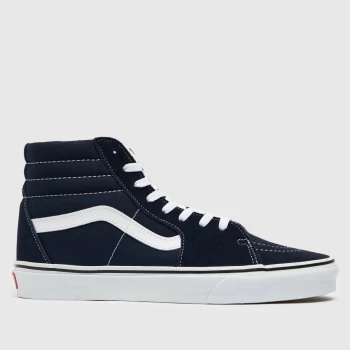 Image of Vans Navy & White Sk8-hi Trainers