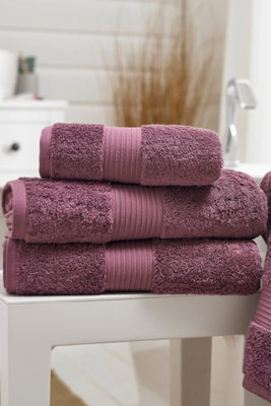 Image of Deyongs Deyongs Bliss Pima Supersoft Fluffy Cotton 650gsm Towels 2025 in Grape Size: Hand Towel Grape Hand Towel Unisex 5054990059673