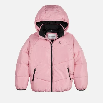 Image of Calvin Klein Girls Relaxed Puffer Jacket - Soft Berry - 14 Years