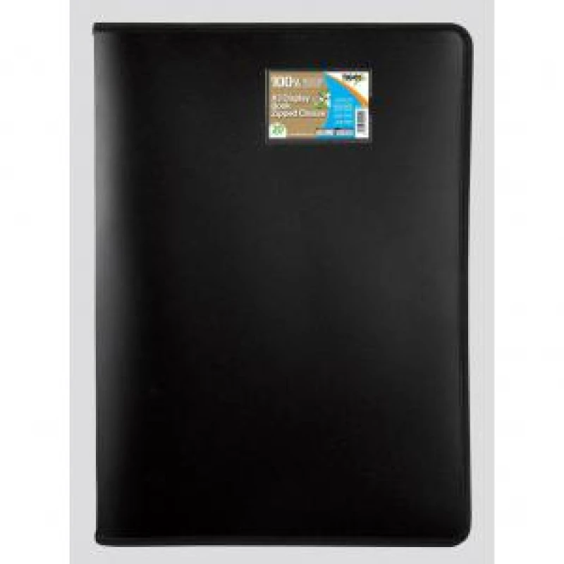 Image of Tiger Zipped Display Book 20 Pocket A3 Black - 302202 56776TG EXR56776TG