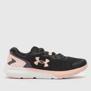 image of Under Armour Grey Charged Rogue 3 Girls Youth Trainers