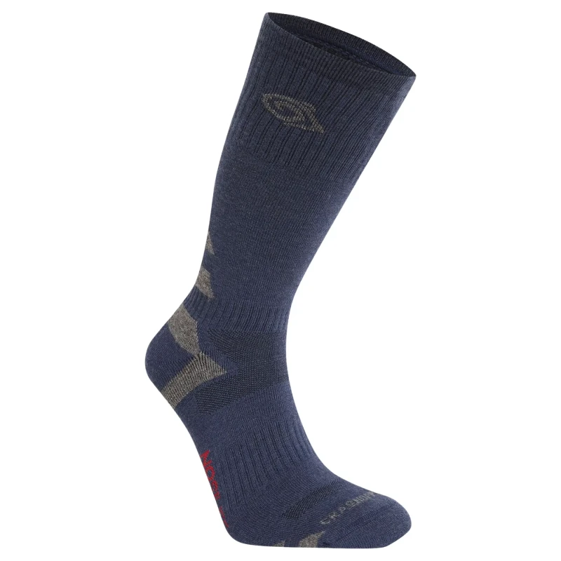 Image of Craghoppers Craghoppers Nosilife Adventure Insect-Repellent Odour Elimination Wool Socks in Navy Size: 3-5 Navy 3-5 Unisex 5063260019583