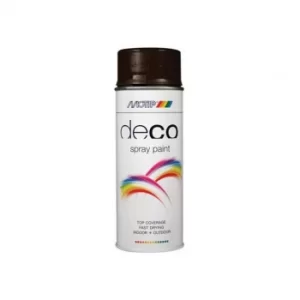 image of PlastiKote Deco Spray Paint High Gloss RAL 8017 Chocolate Brown 400ml