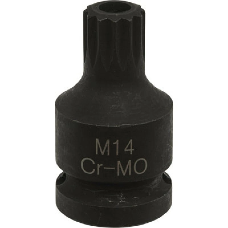 Image of Loops M14 Brake Caliper Spline Bit Socket - 1/2" Sq Drive - Suits VAG Vehicles Multi