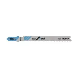 Image of Stichsageblatt T 118B Basic for Metal L.92mm Zahnteilung 19-23mm HSS 100erPack